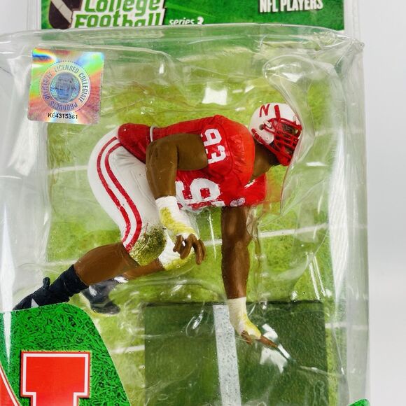 McFarlane NCAA Football Ndamukong Suh Figure Debut Nebraska Cornhuskers Huskers - Picture 3 of 13